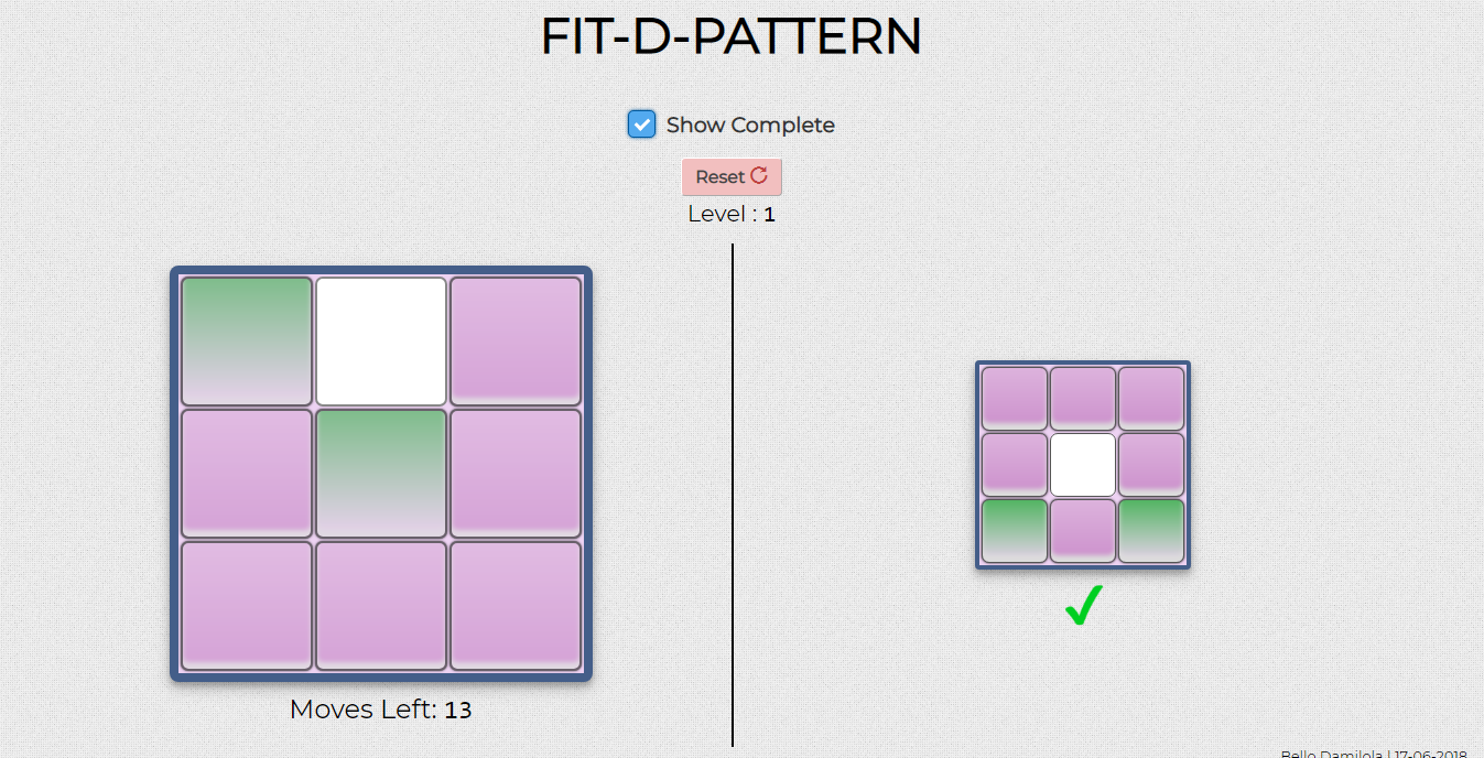 Fit The Pattern Project Image